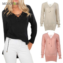 Casual Cross Strap Women Sweaters and Pullovers Long Sleeve Knitted Loose Sweater Poncho Pullover Sweater Women Pull Femme ELY