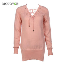 Casual Cross Strap Women Sweaters and Pullovers Long Sleeve Knitted Loose Sweater Poncho Pullover Sweater Women Pull Femme ELY