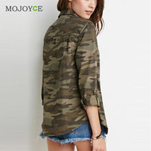 Casual jacket Women Camouflage Army Jacket Sheath Outerwear Pocket Vogue Women Coat Cardigan jaqueta feminina ELY