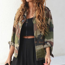 Casual Bomber Jacket Women Camouflage Sheath Outerwear Vogue Coat Women Cardigan jaqueta feminina Vogue Ladies Coat ELY