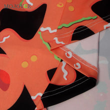 Casual Gingerbread Man Christmas Women Dress Snowman Snowflake Printed Long Sleeve Dress Christmas Vestidos Plus Size ELY