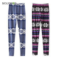 Casual Leaves Geometry Print Reindeer Fully Lined Leggings Women Girls Stretchy Vintage Slim Skinny Pencil Pants Plus Size S-XL ELY