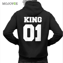 Casual Letter Print Hoodies Women Men Long Sleeve King Queen Printing Loose Sweartershirt Women Men Tops Black Hoodie 1STL ELY