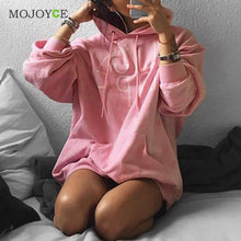 Casual Long Sleeve Hoodie Women Grey Pink Sweatshirt Women Jumper Sweatershirt Pullover Women Tops Free size ELY
