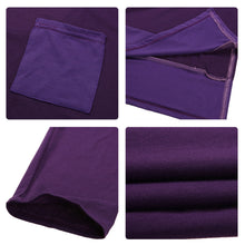 Casual Stitching Backless Women Dress Vestido O-Neck Splice Long Sleeved Dress Purple Dress Vestido De Festa ELY