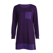 Casual Stitching Backless Women Dress Vestido O-Neck Splice Long Sleeved Dress Purple Dress Vestido De Festa ELY