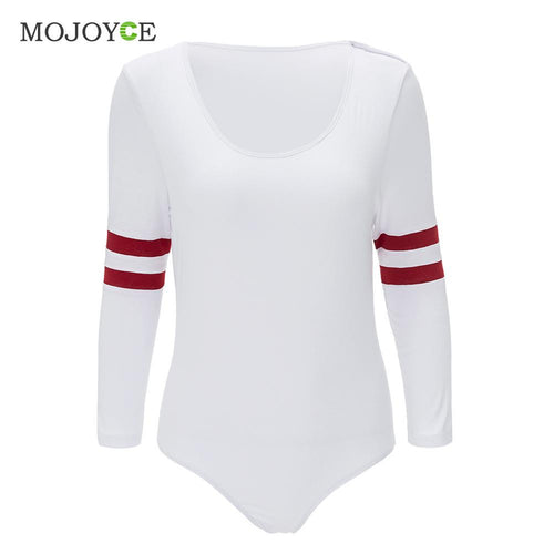 Casual Stretchy Leotard Jumpsuit Women Long Sleeve Bodysuit Short Jumpsuit Combinaison Femme Rompers Playsuit ELY