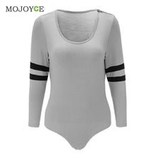 Casual Stretchy Leotard Jumpsuit Women Long Sleeve Bodysuit Short Jumpsuit Combinaison Femme Rompers Playsuit ELY