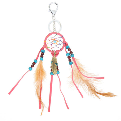 Catcher With Feathers Wall Hanging Decoration Keychain Bag Pendant 1STL ELY