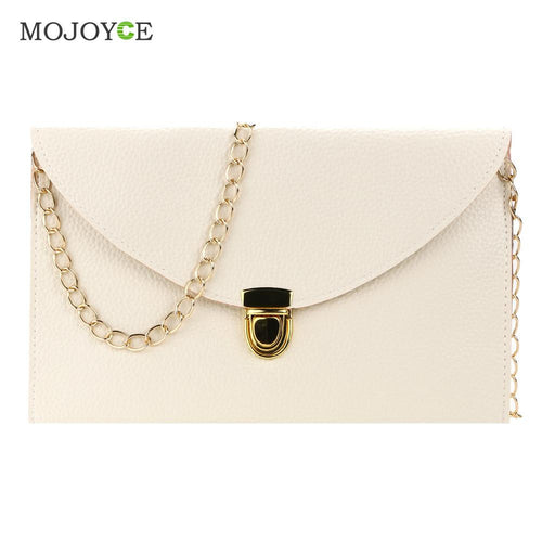 Chain Women Bag Multi Color Shoulder Crossbody Bag Women Leather Handbags Envelope Clutch Women Messenger Bag Bolsa Feminina ELY