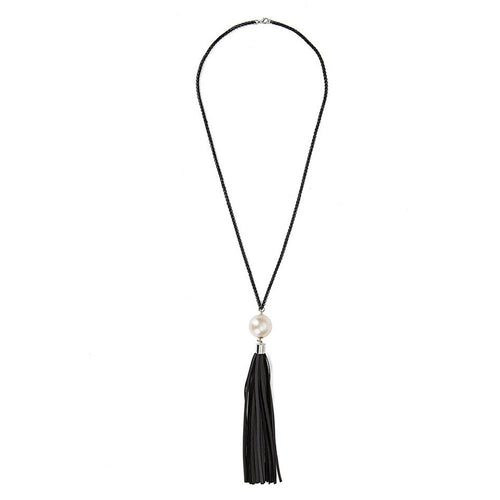 Charm Beads Leather Tassels Necklaces Pendants Women Sweater Chain Gifts Pendant Long Chain Sweater Necklace Jewelry 1STL ELY