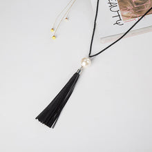 Charm Beads Leather Tassels Necklaces Pendants Women Sweater Chain Gifts Pendant Long Chain Sweater Necklace Jewelry 1STL ELY