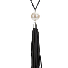 Charm Beads Leather Tassels Necklaces Pendants Women Sweater Chain Gifts Pendant Long Chain Sweater Necklace Jewelry 1STL ELY