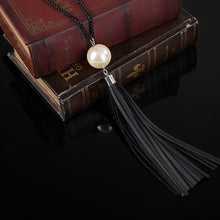 Charm Beads Leather Tassels Necklaces Pendants Women Sweater Chain Gifts Pendant Long Chain Sweater Necklace Jewelry 1STL ELY