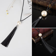 Charm Beads Leather Tassels Necklaces Pendants Women Sweater Chain Gifts Pendant Long Chain Sweater Necklace Jewelry 1STL ELY