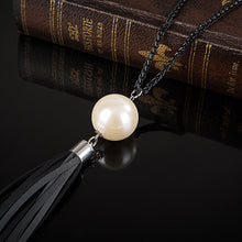 Charm Beads Leather Tassels Necklaces Pendants Women Sweater Chain Gifts Pendant Long Chain Sweater Necklace Jewelry 1STL ELY