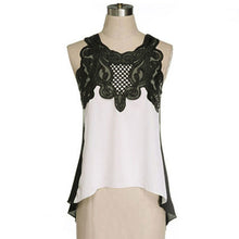 Women Office Lady Casual Chiffon Crochet Sleeveless Vest Blouse Shirt Good Quality CLSK ELY