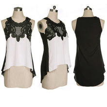 Women Office Lady Casual Chiffon Crochet Sleeveless Vest Blouse Shirt Good Quality CLSK ELY