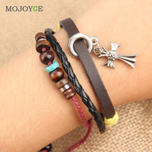 Chic Cross Pendant Girl Boy Braid Bracelet String Band Bangle 1STL ELY