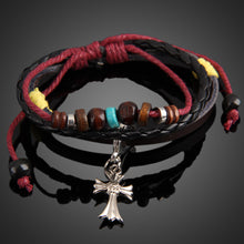 Chic Cross Pendant Girl Boy Braid Bracelet String Band Bangle 1STL ELY