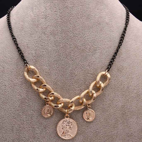 Collares vintage jewelry collar necklace collier leck coins jewellry patek chain FASN 29 ELY