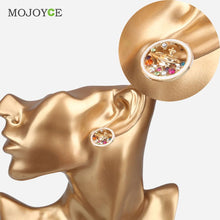 Colorful Crystal Rhinestone Saturn Planet Universe Ear Stud Earrings 1STL ELY