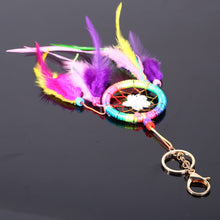 Colorful Dream Net With feathers Wall Hanging Dreamcatcher Keychain 1STL ELY
