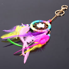 Colorful Dream Net With feathers Wall Hanging Dreamcatcher Keychain 1STL ELY
