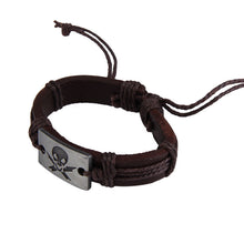 Cool Skull Bracelet String Cross Bracelet Leather Braid Bangles Cool String Bracelets Band Bangle Jewelry ELY