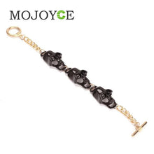 Cool Skull Punk Skeleton Pendant Bracelet Bangle Girls Ladies 1STL ELY