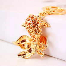 Crystal Rhinestone Keyring Charm Pendant Purse Bag Goldfish Key Ring Chain Keychain Pendant Key Chain Rings Women Jewelry ELY