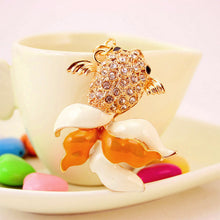 Crystal Rhinestone Keyring Charm Pendant Purse Bag Goldfish Key Ring Chain Keychain Pendant Key Chain Rings Women Jewelry ELY