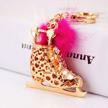 Crystal Rhinestone Keyring Charm Pendant Purse Bag Key Ring Chain Keychain Christmas Gift Keychains Jewelry Charm Accessories ELY