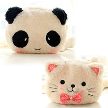 Cute Cartoon Cat Shape Soft Plush Cosmetic Makeup Bag Pouch with Pen Pencil Case Black Pink Clearance sale 1STL ELY