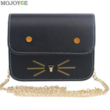 Cute Cat Women Leather Handbag Chain Women Messenger Bag Tote Small Cartoon Animal Cross Body Bags Tote Bolsas Feminina ELY