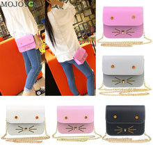 Cute Cat Women Leather Handbag Chain Women Messenger Bag Tote Small Cartoon Animal Cross Body Bags Tote Bolsas Feminina ELY