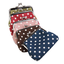 Cute Cotton Multifunctional Girl Mini Purse Dots Pattern Coin Holder Wallets Purse Holder Women Coin Wallet Color at Random ELY
