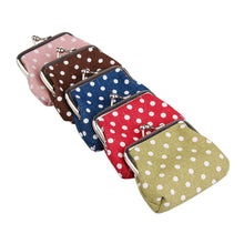 Cute Cotton Multifunctional Girl Mini Purse Dots Pattern Coin Holder Wallets Purse Holder Women Coin Wallet Color at Random ELY