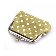 Cute Cotton Multifunctional Girl Mini Purse Dots Pattern Coin Holder Wallets Purse Holder Women Coin Wallet Color at Random ELY