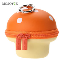 Cute Mushroom Coin Purse Keys Holder Zipper Retractable Case Wallet Multifunctional Girl Mini Purse Coin Holder Wallets ELY