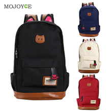 Cute Rucksack School Bags School Bags for Teenagers Canvas Backpack Cat Cartoon Mochila Feminina Backpacks for Teenage Girls ELY