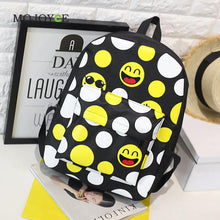 Cute Smiley Emoji Face Canvas Backpack Women 3D Printing School Bags for Teenagers Backpacks for Teenage Girls Mochila Feminina ELY