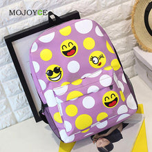 Cute Smiley Emoji Face Canvas Backpack Women 3D Printing School Bags for Teenagers Backpacks for Teenage Girls Mochila Feminina ELY