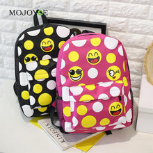 Cute Smiley Emoji Face Canvas Backpack Women 3D Printing School Bags for Teenagers Backpacks for Teenage Girls Mochila Feminina ELY