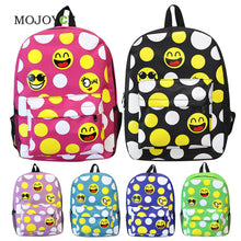 Cute Smiley Emoji Face Canvas Backpack Women 3D Printing School Bags for Teenagers Backpacks for Teenage Girls Mochila Feminina ELY