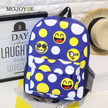 Cute Smiley Emoji Face Canvas Backpack Women 3D Printing School Bags for Teenagers Backpacks for Teenage Girls Mochila Feminina ELY
