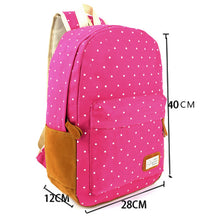 Cute Women Canvas Backpacks Dots School Bags Backpack Travel Bag Satchel Mochila Rucksack Shoulder Bag Mochilas Femininas ELY