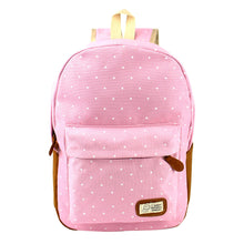 Cute Women Canvas Backpacks Dots School Bags Backpack Travel Bag Satchel Mochila Rucksack Shoulder Bag Mochilas Femininas ELY