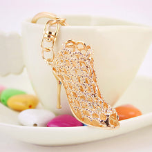 Cute Women High Heel Shoes Keychain Cars Keyrings Lady Gifts Rhinestone Key Rings Women Bag Charms Keychains Keyrings Crystal ELY