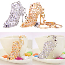Cute Women High Heel Shoes Keychain Cars Keyrings Lady Gifts Rhinestone Key Rings Women Bag Charms Keychains Keyrings Crystal ELY